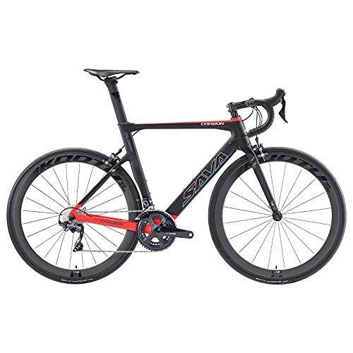 Bici da strada : SAVADECK Bici da corsa carbonio, HERD6.0 700C bici da strada T800 Completamente carbonio con Shimano 105 R7000 22 velocità e Fizik Sella 8.3 KG Leggera Bicicletta uomo donna