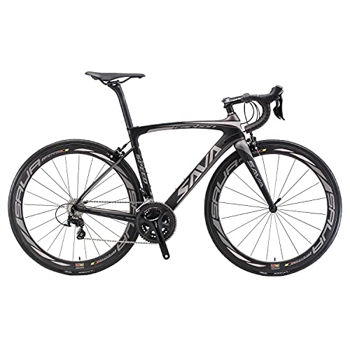 Bici da strada : SAVADECK Bici da strada Carbonio, HERD6.0 700C Bici da Corsa con Shimano 105 R7000 22 velocità Continental Ultra Pneumatico e Fizik Sella 8.3 KG Leggera Bicicletta per Uomo Donna…