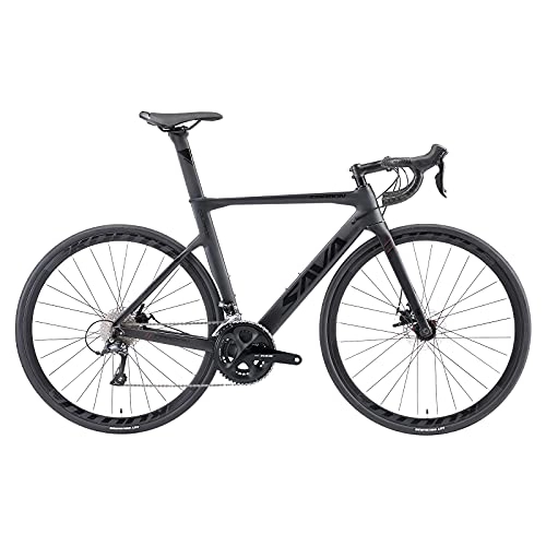 Bici da strada : SAVADECK R08 Bici da strada carbonio, 700C Bici da corsa carbonio con freno a disco con Shimano 105 R7000 a 22 marce e sistema coassiale Bici da strada per uomo e donna bicicletta