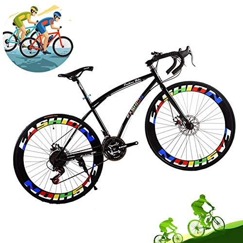 Bici da strada : XIYAN Double Disc Strada Freno della Bici, Mountain Bike, Ammortizzatore Uomini E Donne A velocit Variabile, Adatti Corsa Formazione Biciclette per La Corsa, Alpinismo, Downhill, Nero