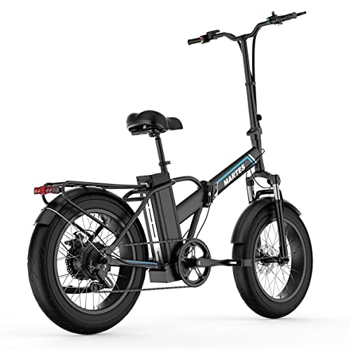 Bici elettriches : 20'' Bici Elettrica Pieghevole, 750W Motor Fat Bike Elettrica, Batteria Rimovibile 48V / 15AH, Coppia 60Nm, Luce Posteriore con Freno[EU Warehouse