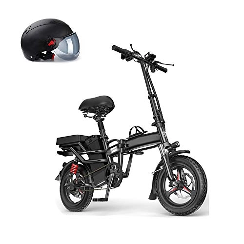 Bici elettriches : 250W Pieghevole Bici Elettrica, 14 Pollice Motore Batteria al Litio 48V 10AH / 15AH, Freno A Doppio Disco Bicicletta A Rotolare sulla Neve O La Sabbia, 15AH