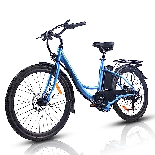 Bici elettriches : 26"Bicicletta Elettrica, Bici Elettrica Adulto con 36V 15Ah Batteria al Litio Rimovibile, Max Velocità 25km / h, Mountain Bike Elettrica Uomo Donna, Shimano 7 Velocità, Fino a 30-70km, Pedalata Assistita