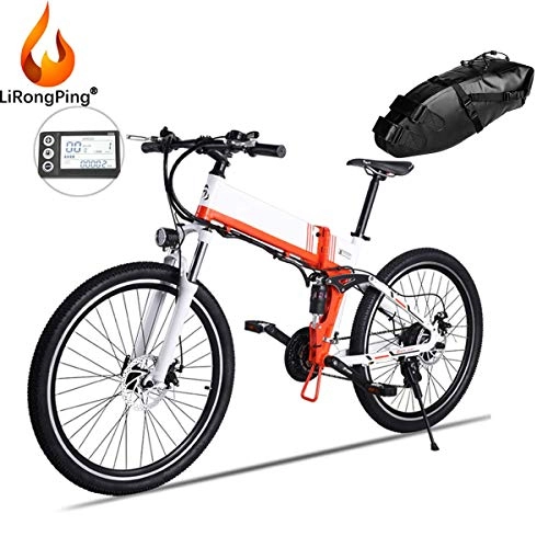 Bici elettriches : 26" Electric Mountain Bike, Rimovibile Grande capacit della Batteria (36V 350W), Compact Adulta della Bicicletta Elettrica for Il Lavoro Commute Bicicletta Viaggi