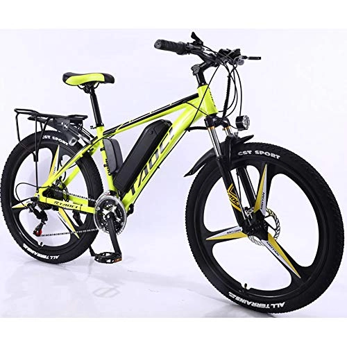 Bici elettriches : 350W bici elettrica per adulti elettrica Mountain bike, 26" Bicicletta elettrica con rimovibile 8AH agli ioni di litio, professionale 27Speed Gears, Black yellow