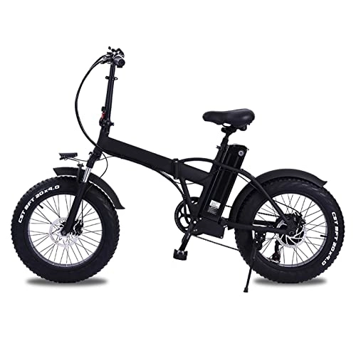 Bici elettriches : 500W Bike elettrica Pieghevole 20 '' Pneumatico a Grasso Montagna Ebike 48 V / 15Ah Batteria agli ioni di Litio Pieghevole Bicycle Elettrico