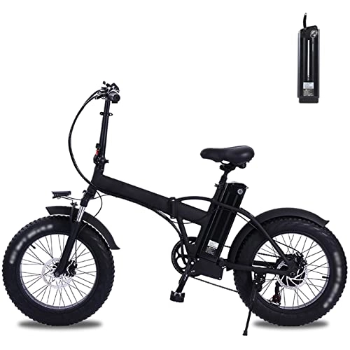 Bici elettriches : 80. 0W / 500W. Mountain Bike Electric Bike Pieghevole for Adulti 20 Pollici Pneumatico a Grasso Bicicletta elettrica 48 V 12.8ah Batteria al Litio Beach Beach Bike 45km / h