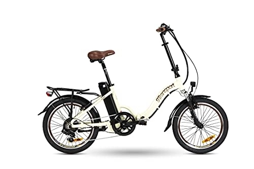 Bici elettriches : 9TRANSPORT E-Bike - Bicicletta elettrica Lola pieghevole, 250 W, 25 km / h, batteria 36 V, 10 Ah, colore: crema