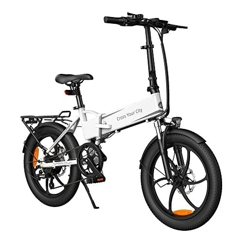 Bici elettriches : ADO A20 XE Bicicletta elettrica pieghevole | E-Bike Pedelec 20 pollici, motore 250 W / batteria 36 V / 10, 4 Ah / 25 km / h, con telaio posteriore montato (conforme alle norme europee del traffico