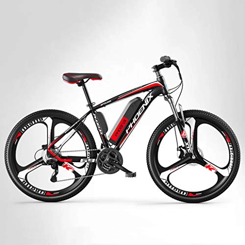 Bici elettriches : Adulti 26 inch Electric Mountain Bike Mens, 27 velocità off-Road Bicicletta elettrica, Bici elettriche 250W, 36V Batteria al Litio, in Lega di magnesio Integrata Ruote, A, 10AH