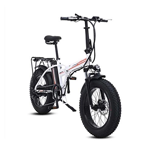 Bici elettriches : Adulti Pieghevole Mountain Bike elettrica, 500W 48V Batteria al Litio, in Lega di Alluminio Super Long Crociera capacità Bicicletta elettrica, 20 Pollici Ruote, A