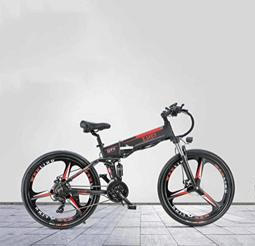 Bici elettriches : AISHFP 26 Pollici per Adulti Pieghevole Bici di Montagna elettrica, 48V Batteria al Litio, con GPS antifurto Positioning System Bicicletta elettrica, 21 velocità, A