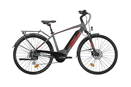 Bici elettriches : Atala Bici elettrica Modello 2019 Cute S 28 8 velocità 418 Colore Grigio-Rosso Misura Unica 49