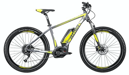 Bici elettriches : Atala Mountain Bike elettrica eMTB con pedalata assistita B-Cross CX 500 9 velocità, Colore Antracite - Giallo Opaco, Misura S-16 (150-170 cm)