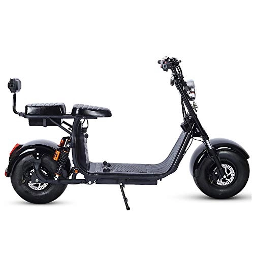 Bici elettriches : Auto Harley Elettrica Doppia Auto Elettrica Batteria Per Pneumatici Per Auto Per Scooter Per Adulti a Batteria Larga Rimovibile 60V12A black 186CM*36CM*102CM