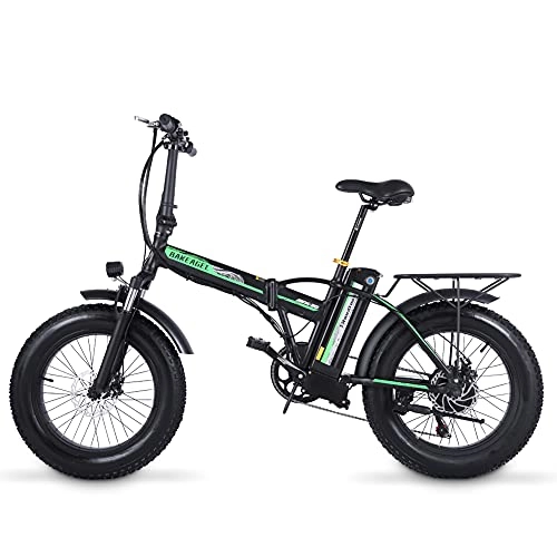 Bici elettriches : BAKEAGEL Bicicletta Elettrica Pieghevole Fat Tire, E-Bike da 500W per Pendolari con Batteria Agli Ioni di Litio da 48V 15Ah, E-Bike con Cambio Professionale a 21 Velocità