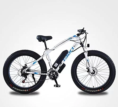 Bici elettriches : Batteria al litio bicicletta velocità variabile assist lunga durata motoslitta adulto mountain bike (bianco)