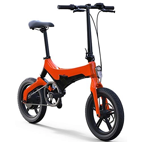 Bici elettriches : Batteria al litio pieghevole per auto elettrica Mini bicicletta per bicicletta Bicicletta elettrica Lega di magnesio Batteria per viaggio per adulti Durata della batteria per auto 60KM16 pollici