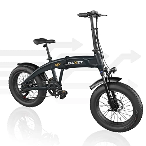 Bici elettriches : BAXET usefulness accessories FAT BIKE bicicletta elettrica pieghevole a pedalata assistita 20″ 250W | EZY BIKE