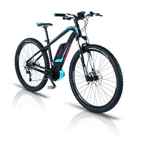 Bici elettriches : BH Xenion 29, Nero-Azzurro-Rosso