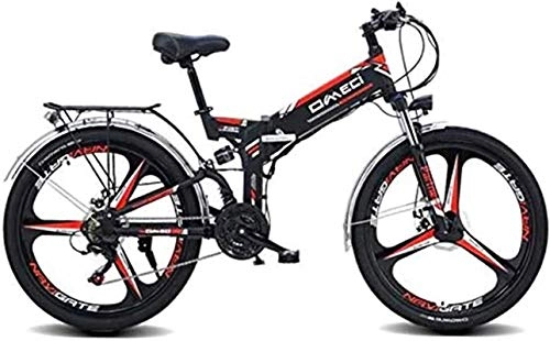 Bici elettriches : Bici da neve elettrica, 26"pieghevole Ebike, 300 W Mountain mountain bike per adulti 48 V 10Ah ioni di litio a batteria per ioni di litio Assist E-MT.