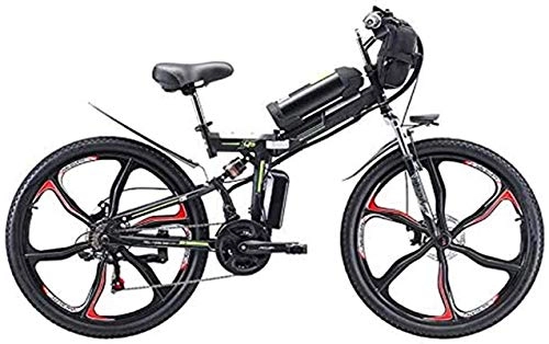 Bici elettriches : Bici da neve elettrica, 26 '' pieghevole mountain mountain bike, bicicletta elettrica con batteria agli ioni di litio da 48V 8Ah / 13ah / 20Ah, sospen.