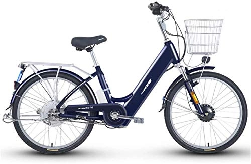Bici elettriches : Bici da strada del Commuter City, Biciclette elettriche for adulti, 350W lega di alluminio bicicletta elettrica 48V9Ah batteria al litio 24 pollici di grande diametro a rotelle, massima 150 kg di cari