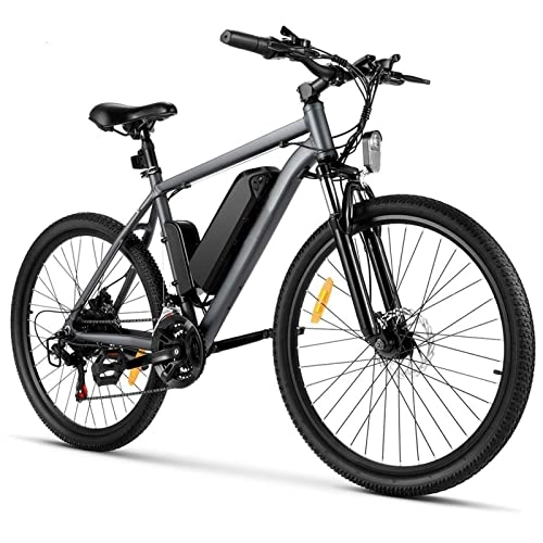 Bici elettriches : Bici elettrica 250W / 350W per Adulti, 21 velocità Mountain Bike elettrica Shifter E-Bike Bicicletta con Freno a Disco Anteriore e Posteriore (Taglia : Gray 26inch 350W)