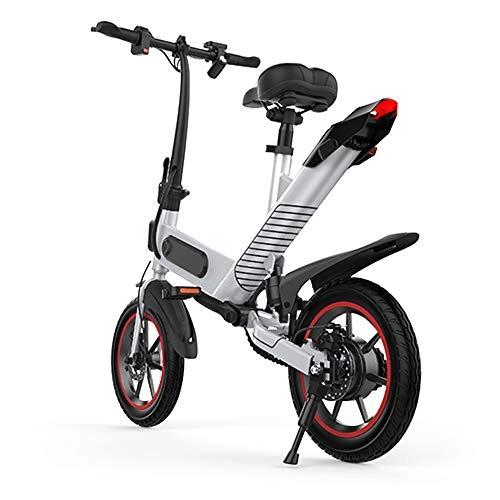 Bici elettriches : Bici elettrica Compatible with pendolarismo con servoassistenza elettrica da 350 W a 14 pollici, bici elettrica con ammortizzatore centrale Batteria da 10 Ah, portata 50-60 km