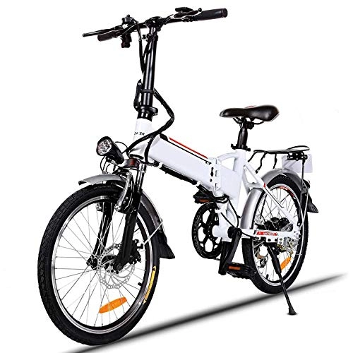Bici elettriches : Bici elettrica da Città Mountain Bike elettrica da 20 Pollici per Adulti con Motore ad Alta velocità da 250 W e Batteria al Litio da 36 V 8 10 Ah, Sistema di Trasmissione Professionale