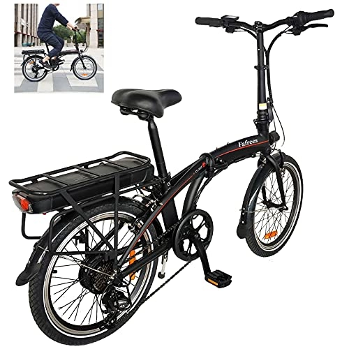 Bici elettriches : Bici Elettrica Pieghevole 20' per Adulti Nero, Impermeabile IP54 modalit di guida bici da 250W Ciclomotore Batteria al Litio Per Adulti E Adolescenti Carico massimo: 120 kg
