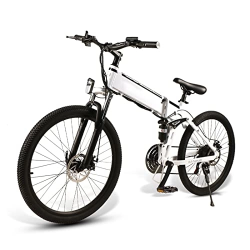 Bici elettriches : Bici elettrica pieghevole 500w E Bikes 20 MPH 26 POLLICI Pneumatico Mountain Bike elettrica 21 Velocità 48V 10.4Ah Bicicletta elettrica pieghevole (Colore: B)
