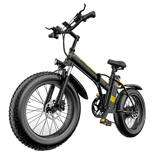 Bici elettriches : Bici elettrica Pieghevole for Adulti 1000W 20 Pollici Fat Tire Bike Elettrico con Rimovibile 48V 12.8Ah Batteria al Litio e Bici (Gears : 7 Speed, Motor : 1000W 48V)