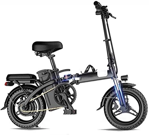 Bici elettriches : Bici elettrica pieghevole per adulti, ebike per il pendolarismo da 18 pollici con motore da 350W, batteria da 48v 8ah, freno a disco e assorbimento de.