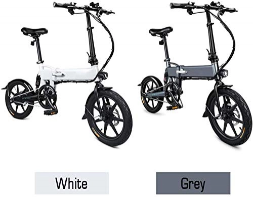 Bici elettriches : Bici elettrica pieghevole per bici elettrica con motore mozzo da 250 W, altezza LED, ruote da 16 pollici, batteria agli ioni di litio 36 V / 7, 8 Ah, bicicletta elettrica servoassistita per adulto