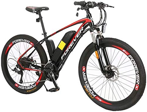 Bici elettriches : Bici elettriche Bicicletta Elettrica, 26"Città / Montagna Elettrica, Potente Motore da 350 W, Batteria Rimovibile agli Ioni di Litio, Telaio in Lega di Alluminio, 27 velocità, Freni A Doppio Disco Co