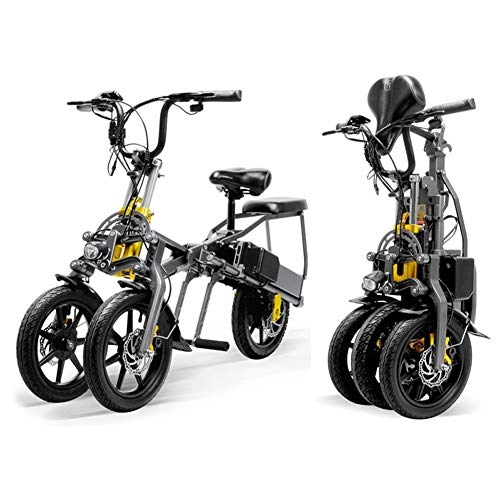 Bici elettriches : Bici Elettriche Biciclette Pieghevoli Elettriche For Adulti, Alluminio Corpo in Lega di 14inch Pneumatico Città Commuter E-bike Biciclette All Terrain, 36v / 48v 250w / 350w Staccabile Batteria Al Litio