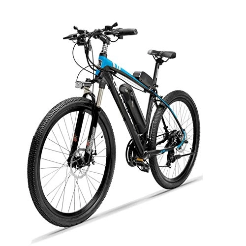 Bici elettriches : Bici elettriche Mountain Bike Elettrica E Bicicletta per Adulti 26 '' Bici Ibride Bici Elettrica 250W Motore Ad Alta velocità 36V 10.4AH Telaio in Lega di Alluminio Doppio Freno A Disco, (Color:Blu)