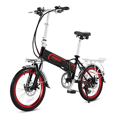 Bici elettriches : Bici elettriche Pieghevole Bicicletta Elettrica Bicicletta Maschio Adulto E Femmina Mini Auto Elettrica Alluminio Auto Batteria, capacit di Resistenza 80 Km (Color : Black, Size : 160 * 45 * 150cm)