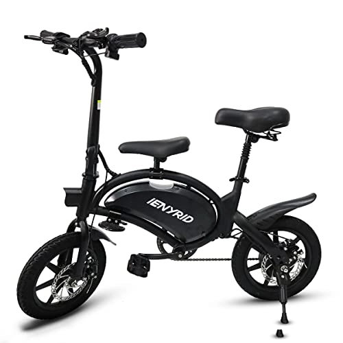 Bici elettriches : Bici Elettriche Pieghevole, Bicicletta Elettrica Pieghevole, Bici Elettrica Unisex Adulto, 48V 7, 5 Ah Litio Batteria, 25Km / h, 14 Pollici Pneumatici, IENYRID B2