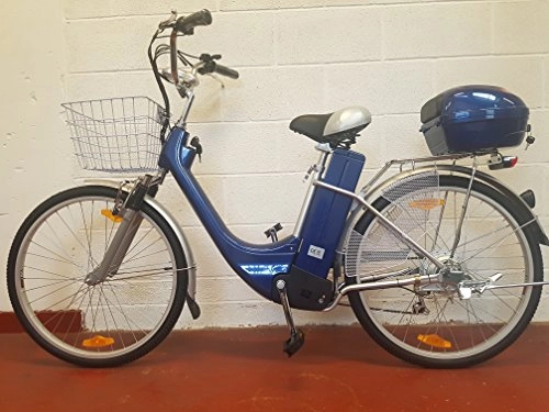 Bici elettriches : Bicicletta bici elettrica 250W motore 66cm Wheels City e-bike ibrida strada Ebike, Blue