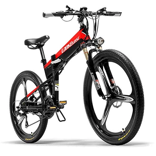 Bici elettriches : Bicicletta da Montagna Elettrica Pieghevole, Bicicletta Elettrica da 26 Pollici, Motore Brushless 400w-Batteria al Litio 48v / 10, 5ah-Telaio in Lega di Alluminio-Adatto per Strade E Montagne