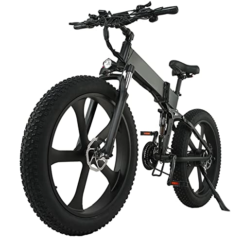 Bici elettriches : Bicicletta elettrica 1000W 12.8Ah Mountain Bike 26 Pollici Bicicletta Elettrica Pieghevole Neve Beach Bike 26"4.0 Bicicletta Elettrica Fat Tire (Colore : 10000W One Battery)