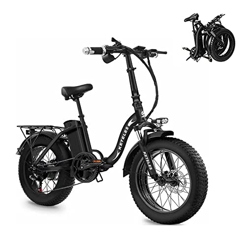 Bici elettriches : Bicicletta elettrica, 20*4'' mountain bike elettrica con batteria agli ioni di litio rimovibile 48V 18Ah, bicicletta elettrica a 7 velocità, bicicletta elettrica con tre modalità di guida(Color:KF9)