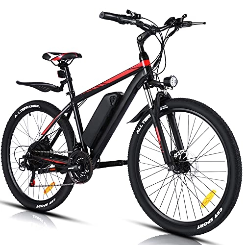 Bici elettriches : Bicicletta Elettrica 250W Bici Elettriche, Bici Elettrica per Adulti, Mountain Bike Elettrica 26", Batteria da 10.4Ah, Velocità di 25 km / h, 3 Modalità di Lavoro
