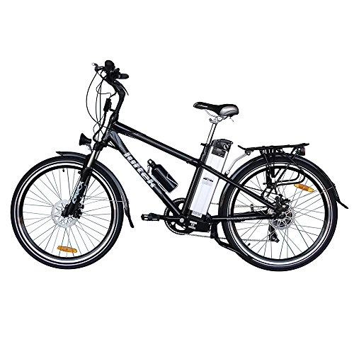 Bici elettriches : Bicicletta Elettrica a Pedalata Assistita 26" 250W 16Ah Luftek 312 HP Nera