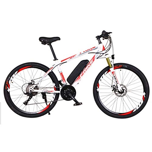 Bici elettriches : Bicicletta elettrica Bicicletta da montagna per adulti Velocità variabile Bicicletta fuoristrada a motore assistito, Bicicletta elettrica da 26 "26" 36V8A Endurance 36 Km, con batteria al litio rimo