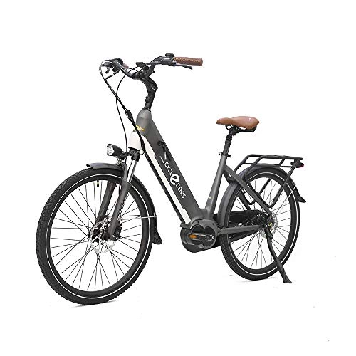 Bici elettriches : Bicicletta elettrica da 24 pollici, 250 W, Pedelec City Bike con 36 V, 13 Ah, agli ioni di litio, per adulti (grigio)