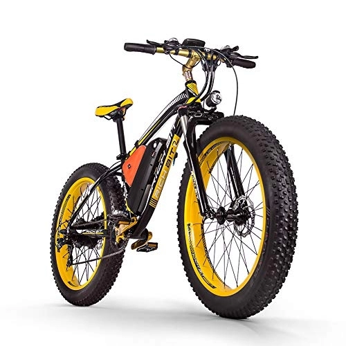 Bici elettriches : Bicicletta elettrica da uomo, 48 V, 17 AH, MTB, Fat Bike, 26 x 4, 0 pollici, per adulti, forcella a sospensione bloccabile