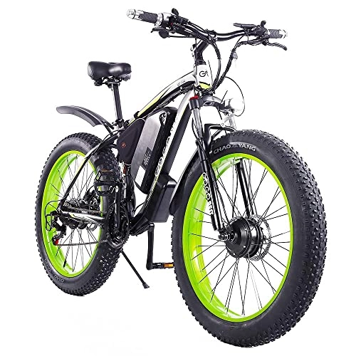 Bici elettriches : Bicicletta Elettrica GOGOBEST GF700, Fat Bike Elettrica, Mountain Bike, E-Bike da 26''*4.0'', city bike, batteria da 48V 17, 5Ah, Pendenza superabile pendenza 45° (Verde)